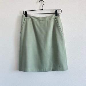 Valerie Stevens Sage Silk Mini Skirt 4 Quiet Luxury Minimalist Elevated Career